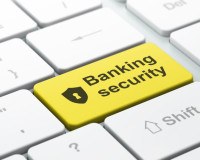 Banking Security Aufdruck auf Tastatur