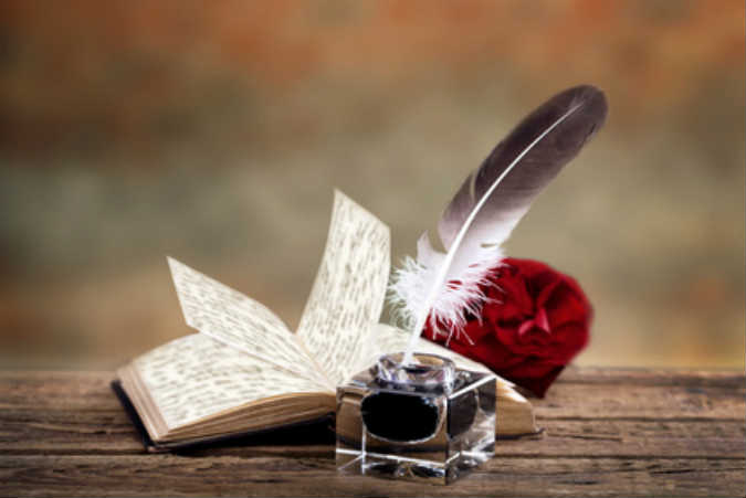 Feder-Buch-Tinte