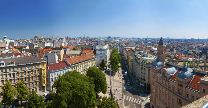 Stadt Wien von oben
