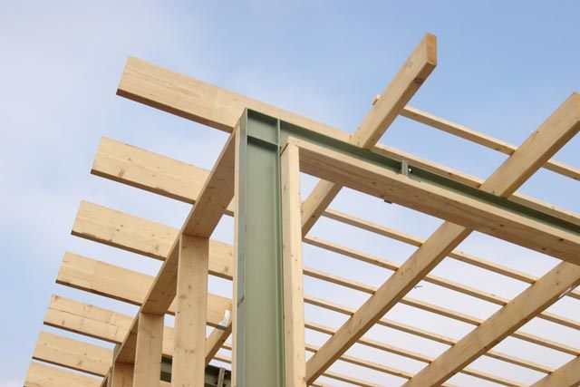 Terrassenüberdachung aus Holz