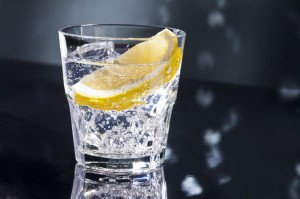 Glas mit Wodka