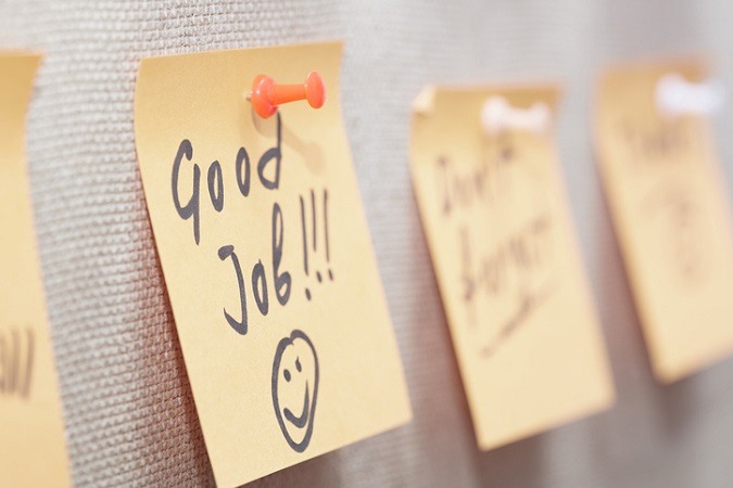 Goof Job geschrieben auf einem Post-IT
